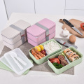 Rice Husks Plant Fibre Bento Boxes Eco Friendly Boîte à lunch Incassable Organic Food Emballage Boîte à lunch